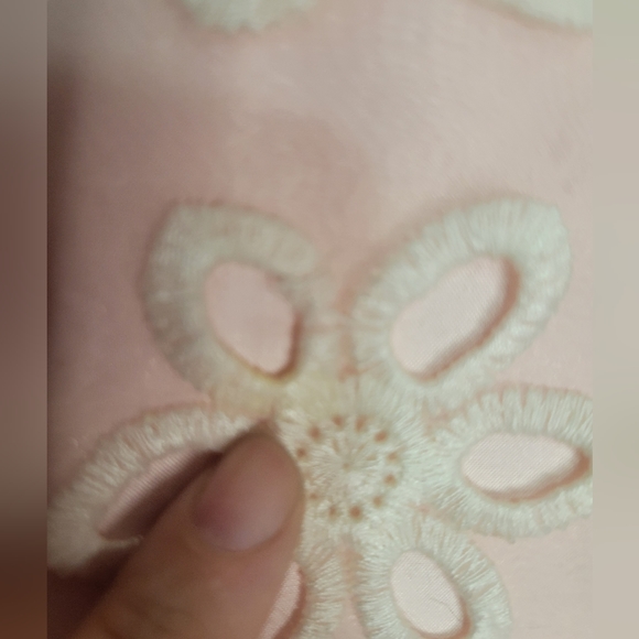 Janie and jack special occasion pink silk dress with white embroidery - Picture 4 of 5